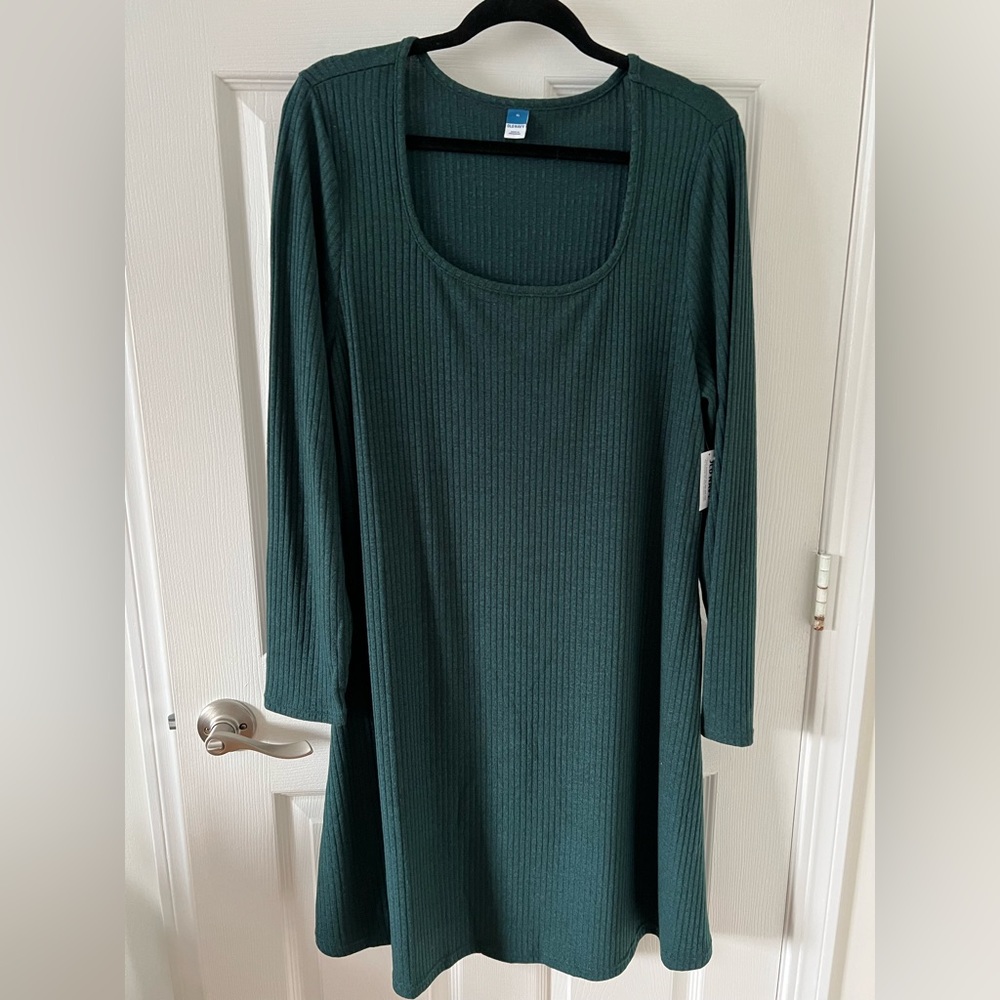 NWT Old Navy Green Long Sleeve Dress - XL